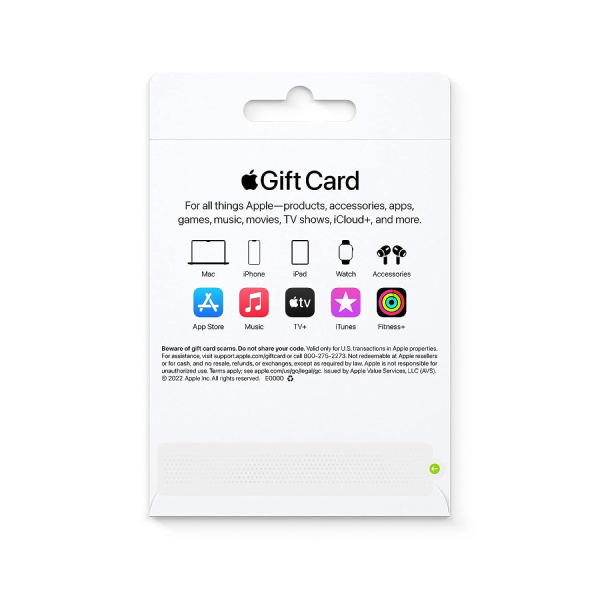 Apple Gift Card - App Store, iTunes, iPhone, iPad, AirPods, MacBook,  accessories and more : : Gift Cards