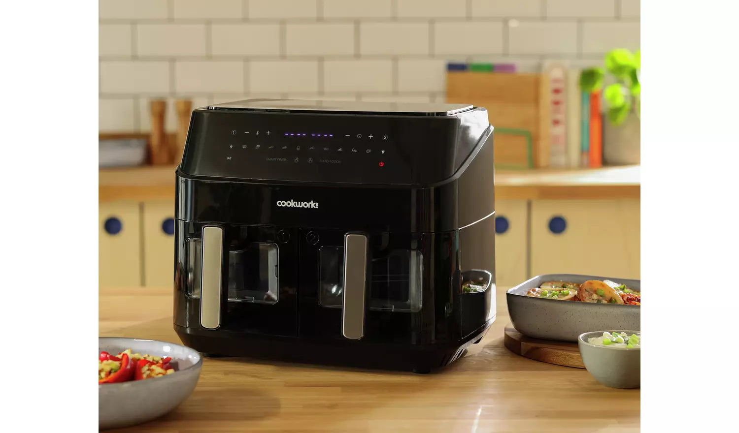 Cookworks Dual Basket Digital Air Fryer