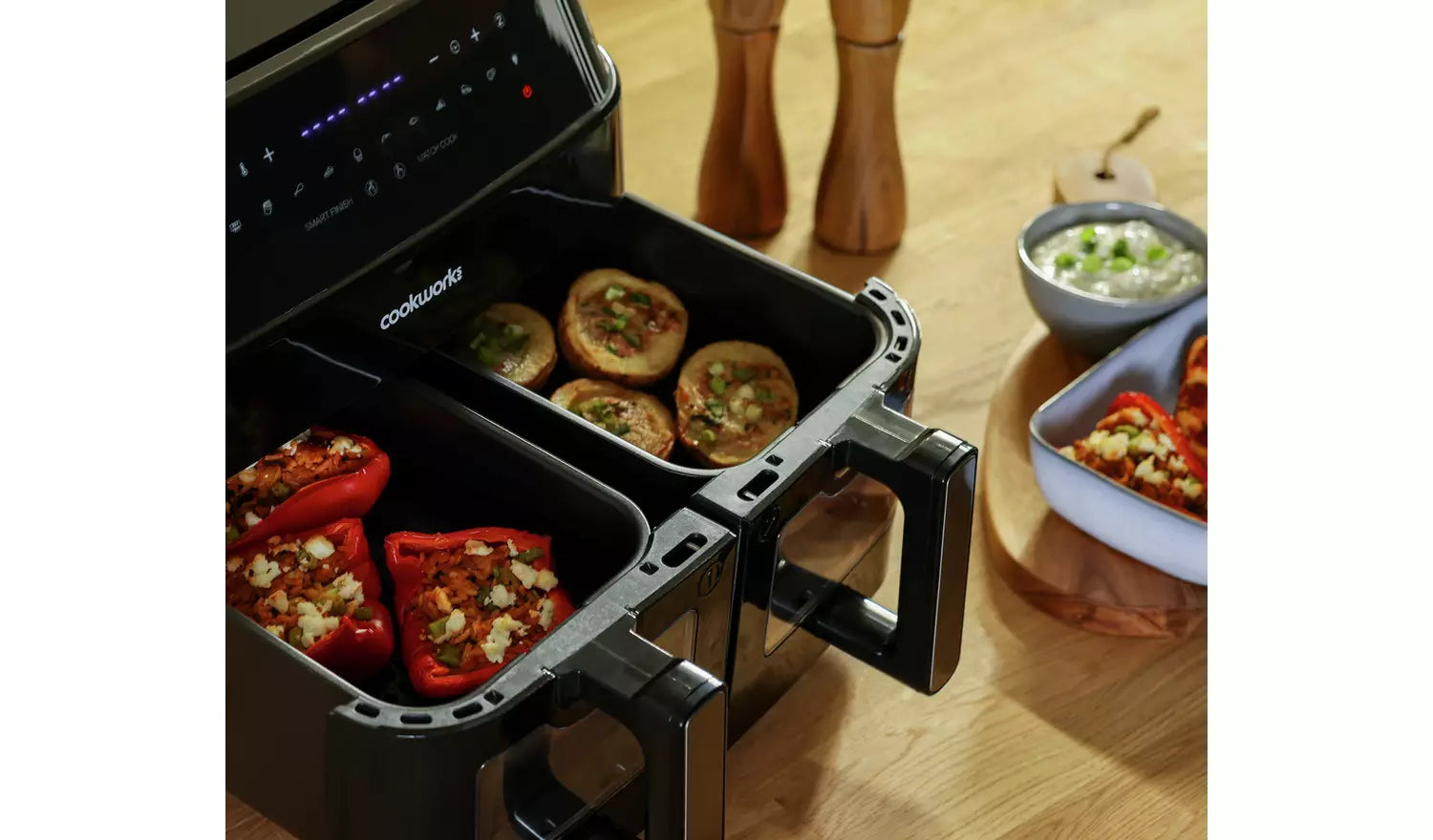 Cookworks Dual Basket Digital Air Fryer
