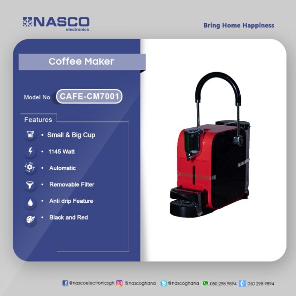 NASCO 1145 WATT CAFFEE MAKER CAFE-CM7001