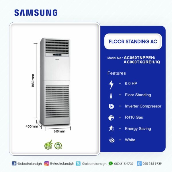 SAMSUNG FLOOR STANDING ACS 6.0HP AC060TNPPEH/AC060TXQREH/IQ