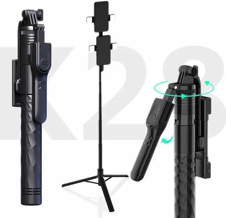 K28P Wireless Selfie Stick for Live Broadcasting with Bonus Phone Holder
