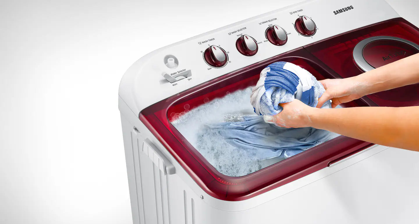 Samsung 9kg Twin Tub Semi-Automatic Washing Machine – (WT90H3230MG)