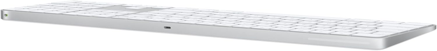 Apple Magic Keyboard with Touch ID and Numeric Keypad: Wireless, Bluetooth, Rechargeable.