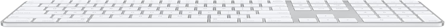 Apple Magic Keyboard with Touch ID and Numeric Keypad: Wireless, Bluetooth, Rechargeable.