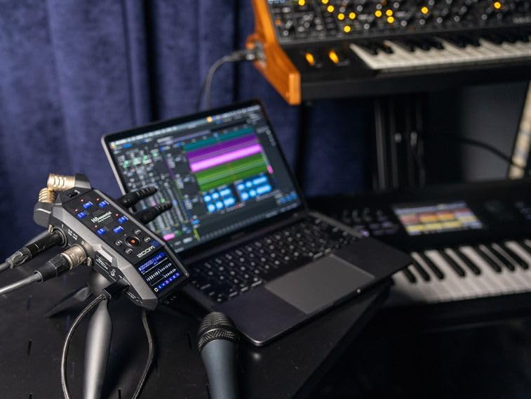Zoom H6essential 6-Track 32-Bit Float Portable Audio Recorder.