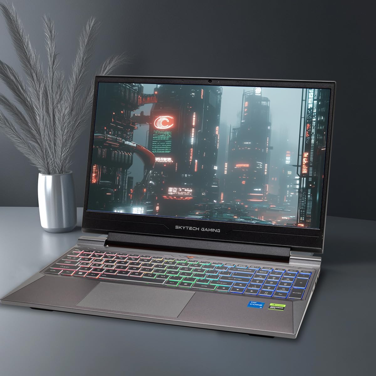 Skytech Gaming Ares Gaming Laptop, Intel Core i5-13420H(4.6GHz Turbo Boost), NVIDIA GeForce RTX 4050, 15.6” FHD 144Hz Display, 16GB DDR4, 1TB PCIe SSD