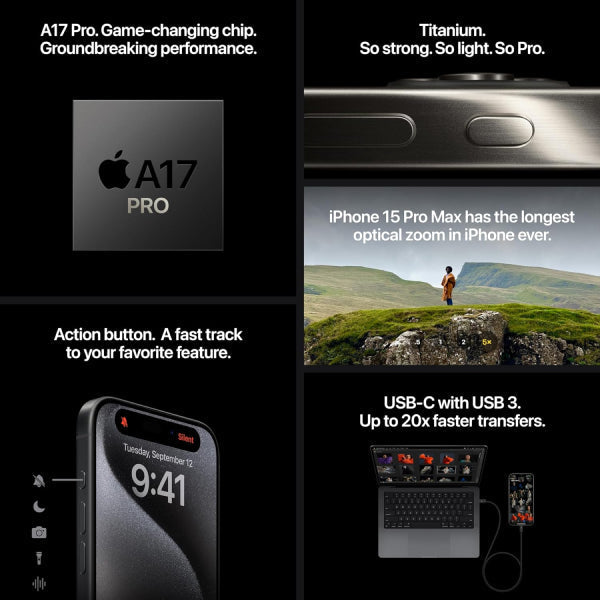 Apple iPhone 15 Pro 128GB-Electronic Sim Factory Unlocked