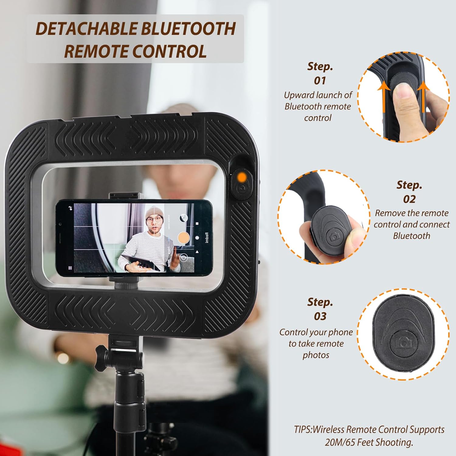 ZGRL-02 Rechargeable Handheld Square LED Video Light