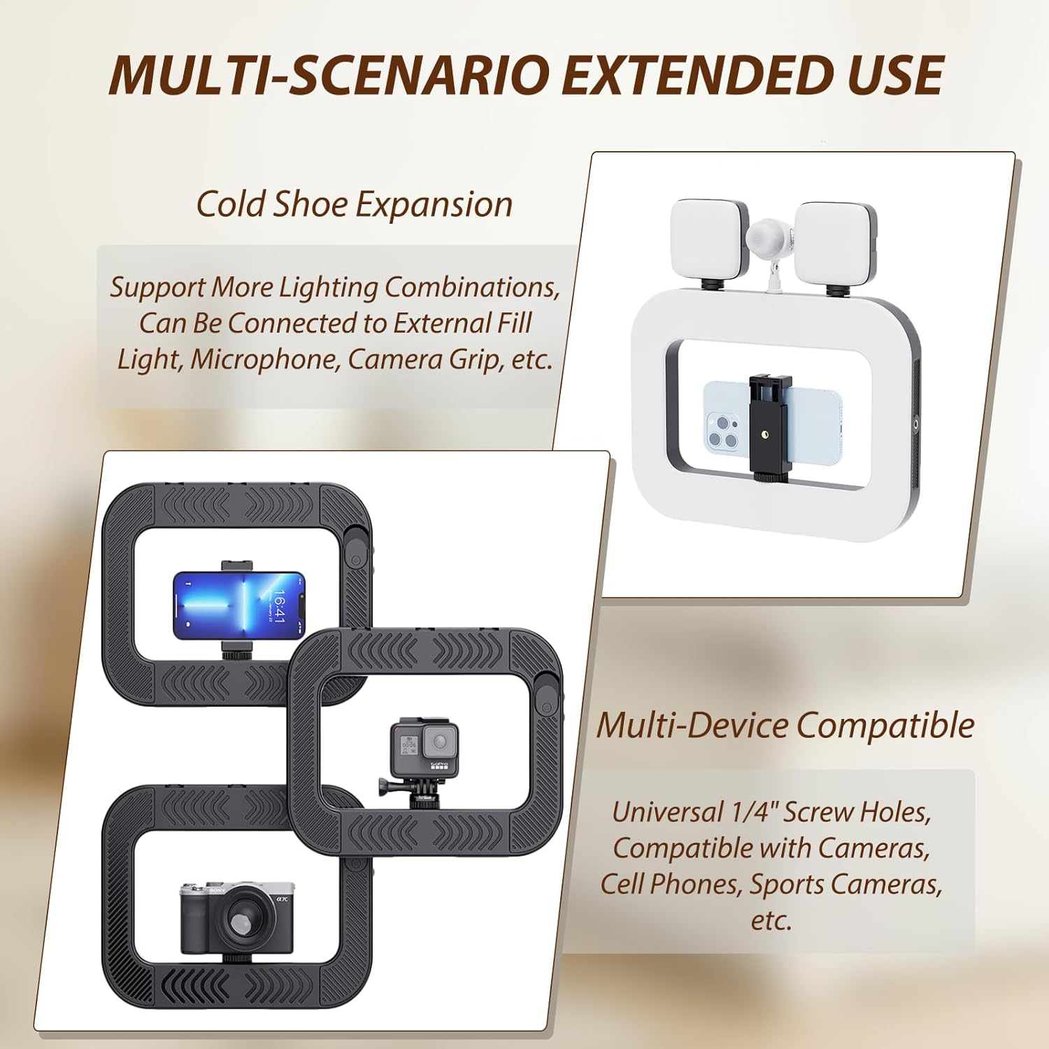 ZGRL-02 Rechargeable Handheld Square LED Video Light
