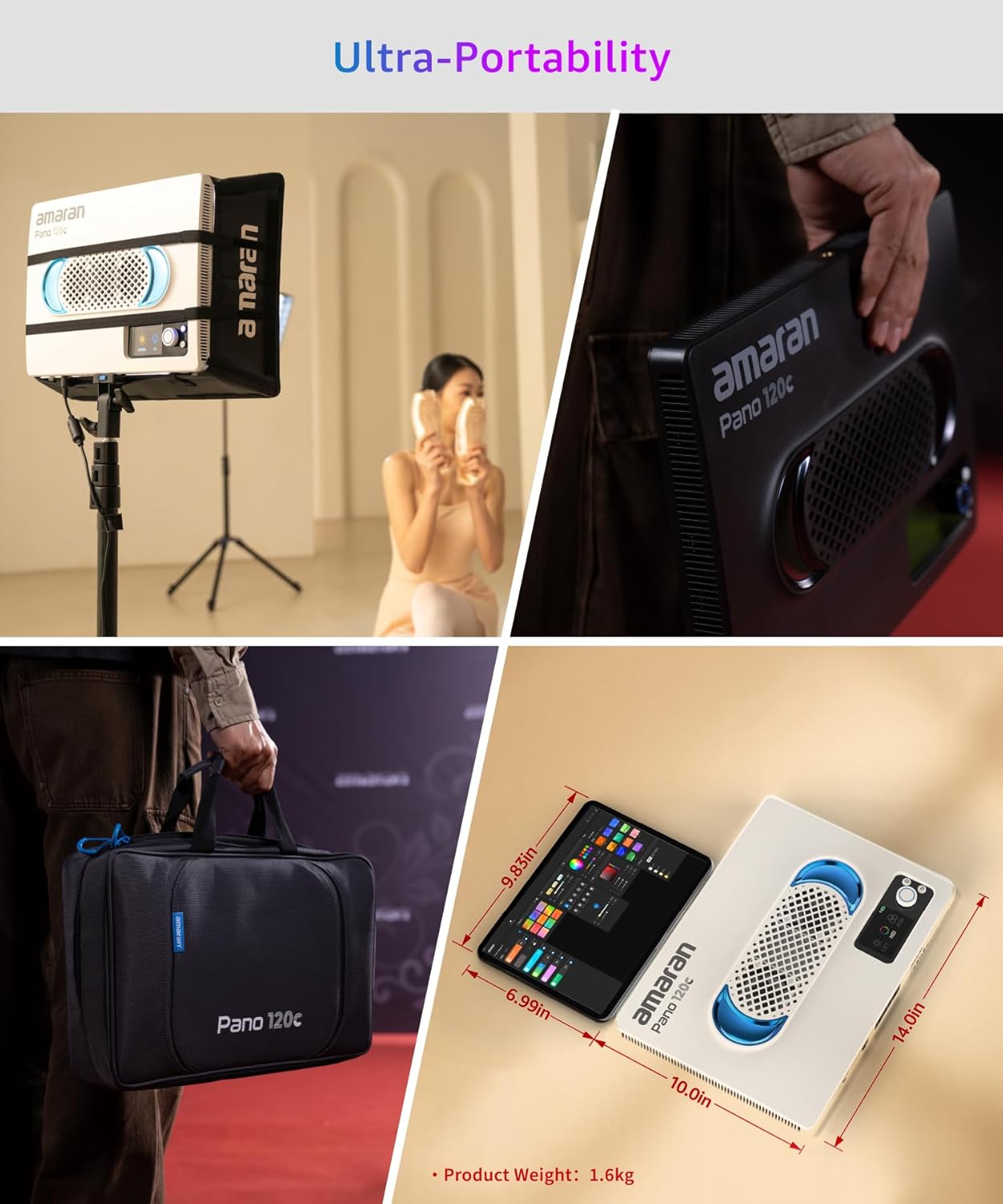 Amaran Pano 120c lights