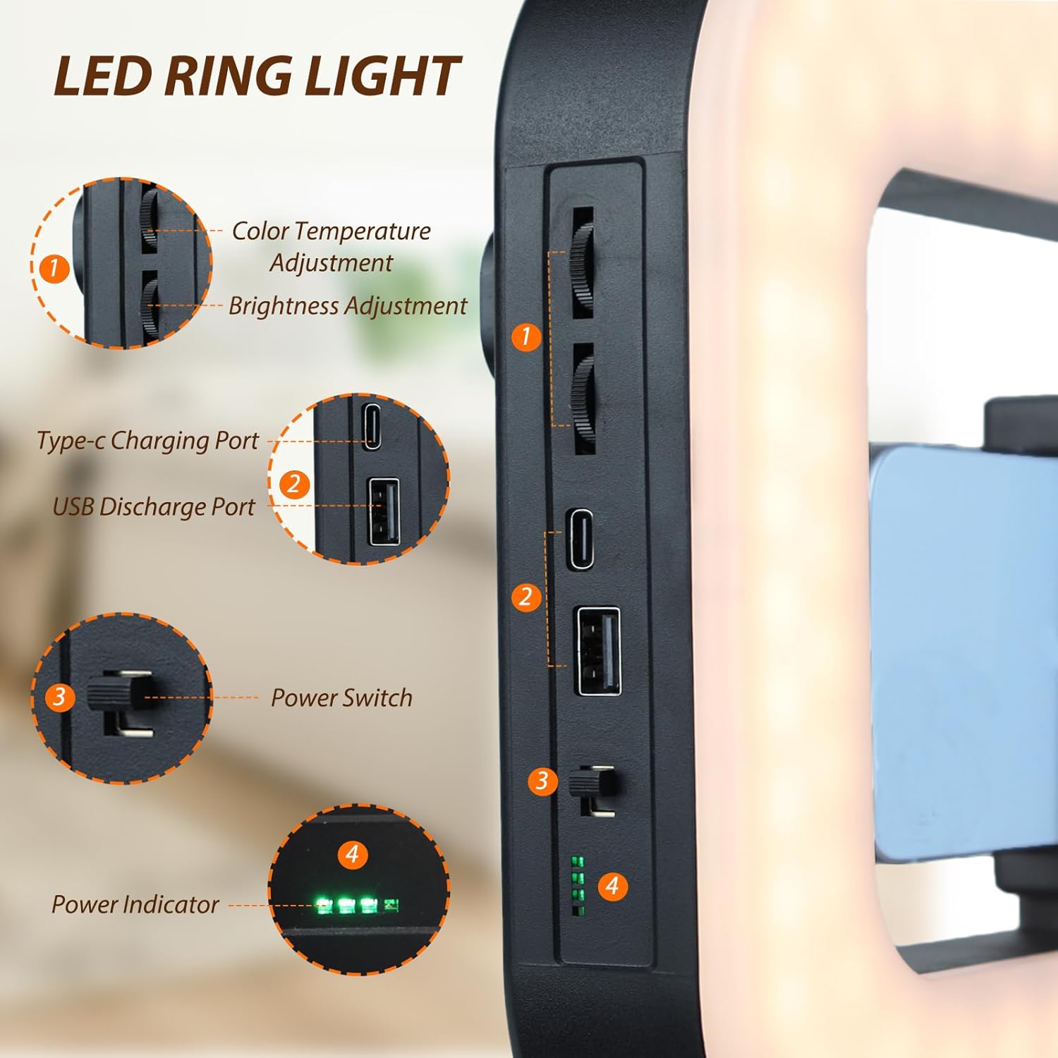 ZGRL-02 Rechargeable Handheld Square LED Video Light