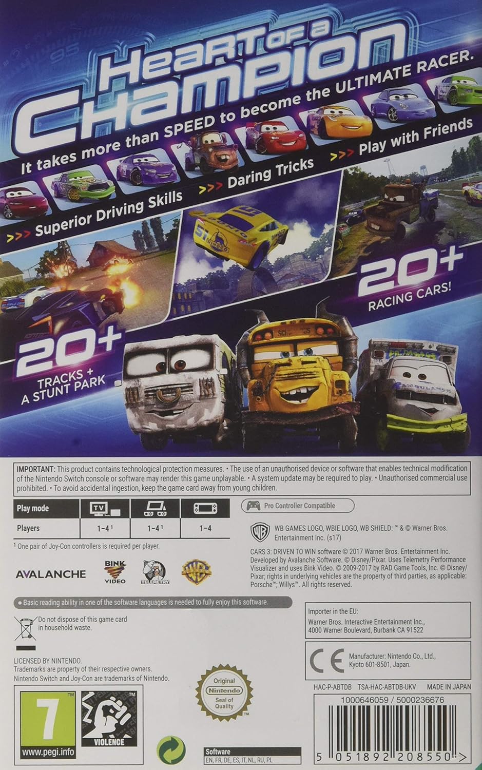Nintendo Switch Driven To Win (Cars 3)