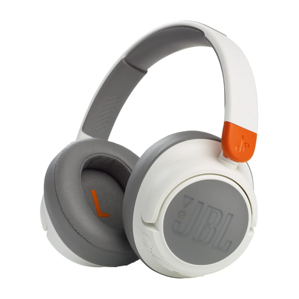 JBL Jr460NC Wireless Over-Ear Noise Cancelling Kids Headphones - White