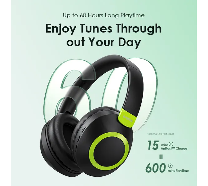 Oraimo Boom Pop 2 ENC Over-Ear Wireless Headphones