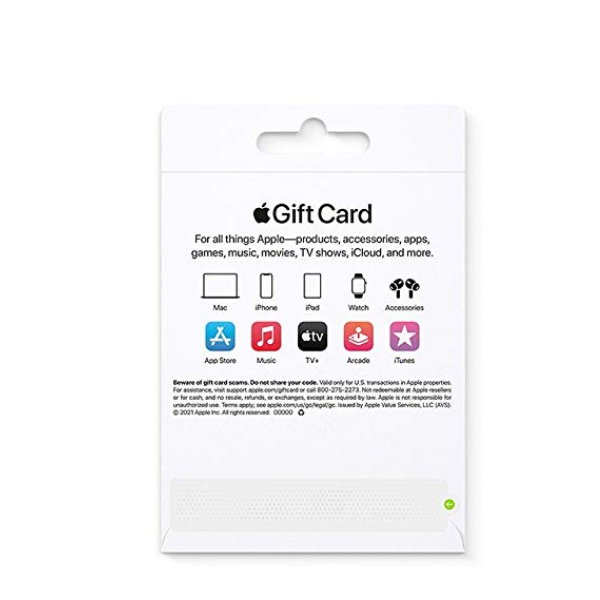 50$ Apple Gift Card - App Store, iTunes, iPhone, iPad, Air Pods, MacBook, accessories and more