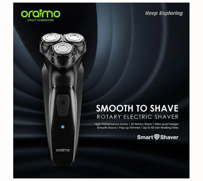 Oraimo Smart Shaver 3D Rotary Electric Shaver