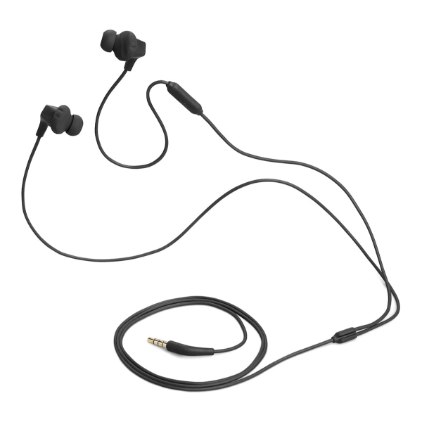 JBL Endurance Run 2 Wired - Waterproof Sport in-Ear Headphones (Black), Small