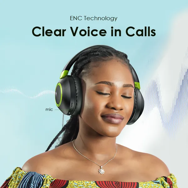 Oraimo Boom Pop 2 ENC Over-Ear Wireless Headphones