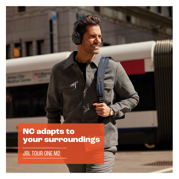 JBL Tour One M2 - Wireless Over-Ear Noise Cancelling Headphones (Black), Medium