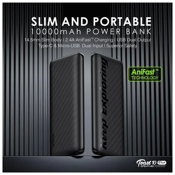 Oraimo Toast 10 Flash 10000mAh 12W Power Bank