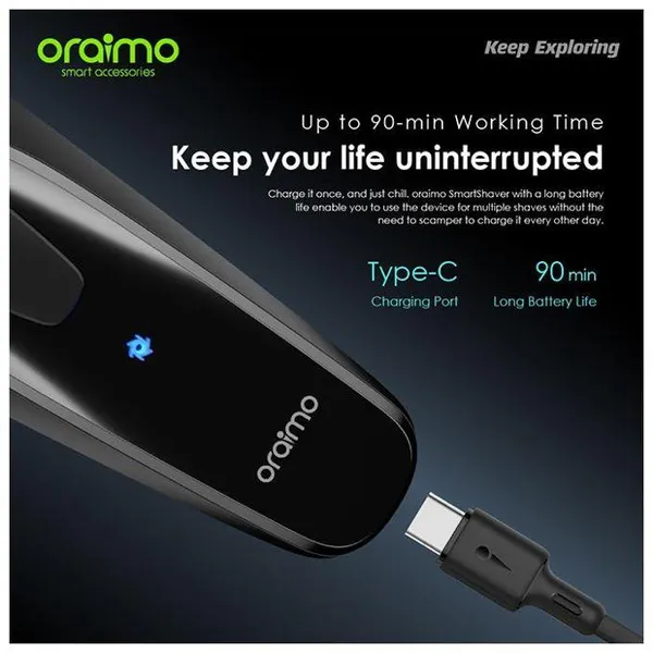 Oraimo Smart Shaver 3D Rotary Electric Shaver