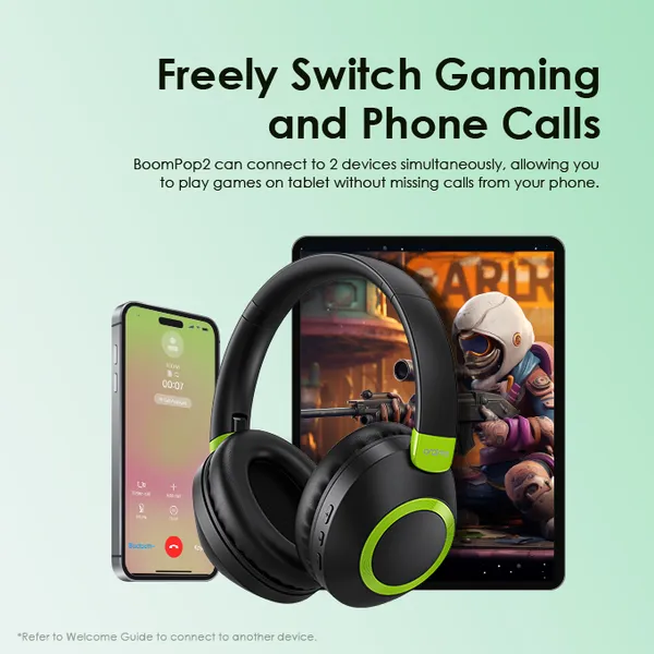 Oraimo Boom Pop 2 ENC Over-Ear Wireless Headphones