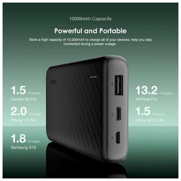 Oraimo Slice Link 10000mAh 12W Power Bank