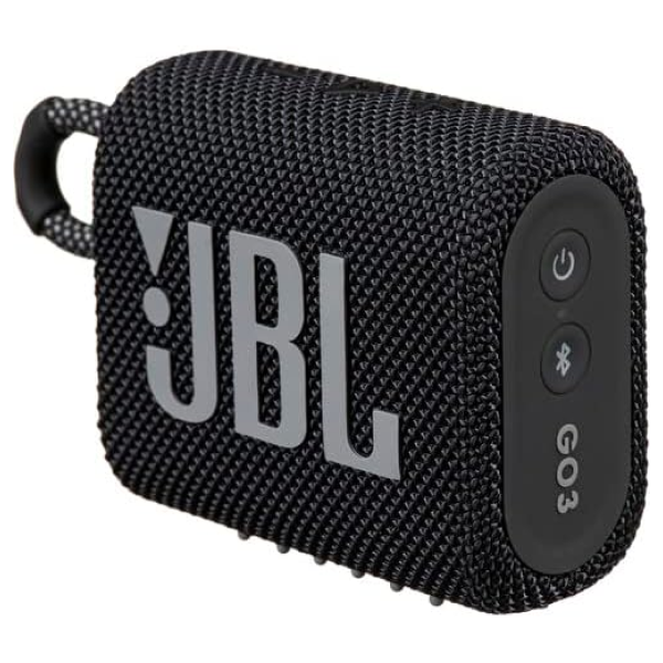 JBL Go 3 Portable Bluetooth Wireless Speaker, IP67 Waterproof and Dustproof Built-in Battery - Black