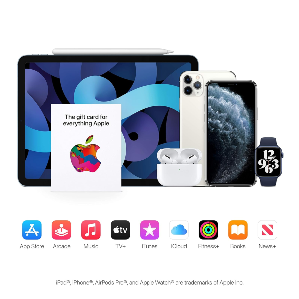 50$ Apple Gift Card - App Store, iTunes, iPhone, iPad, Air Pods, MacBook, accessories and more