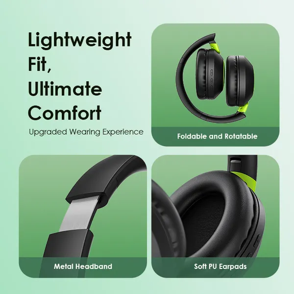 Oraimo Boom Pop 2 ENC Over-Ear Wireless Headphones