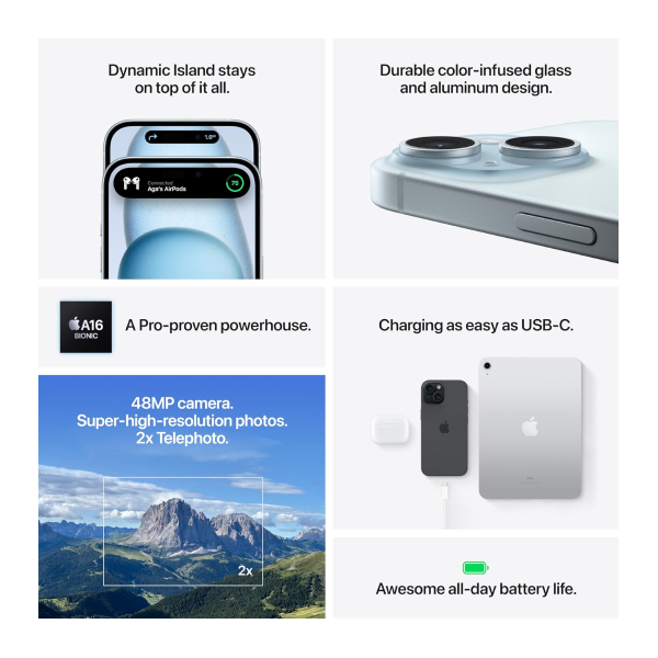 Apple iPhone 15 128GB - Electronic Sim Factory Unlocked