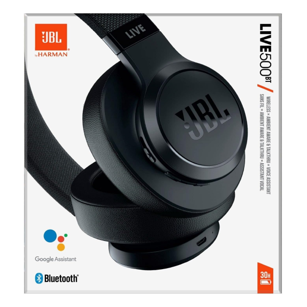 JBL LIVE 500BT - Around-Ear Wireless Headphone - Black