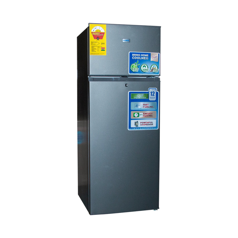 Nasco 217LT Top Freezer Refrigerator - NASF2-28SK-SILVER