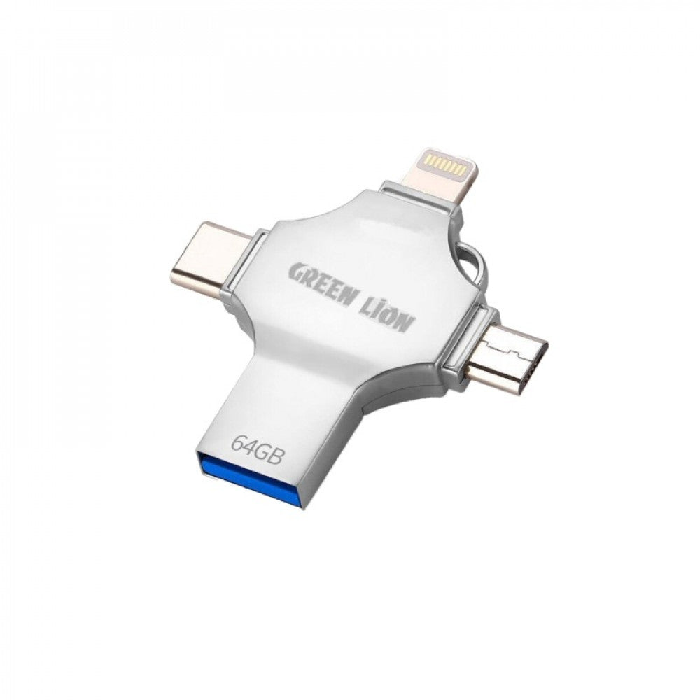 Green Lion 4-in-1 USB Flash Drive 64GB