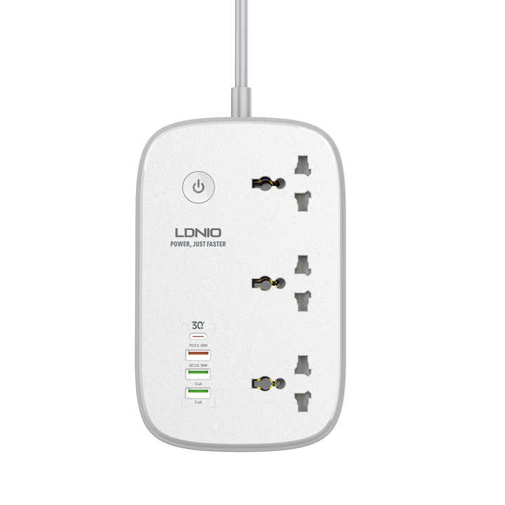 LDNIO Fast  Charging Expert Wifi-Smart Power strip 4 USB ports 3 Power Socket