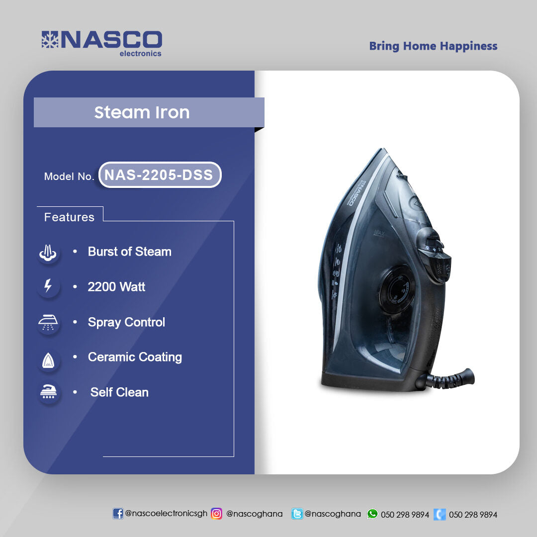 Nasco Pressing Iron - Nass 2205-Dss