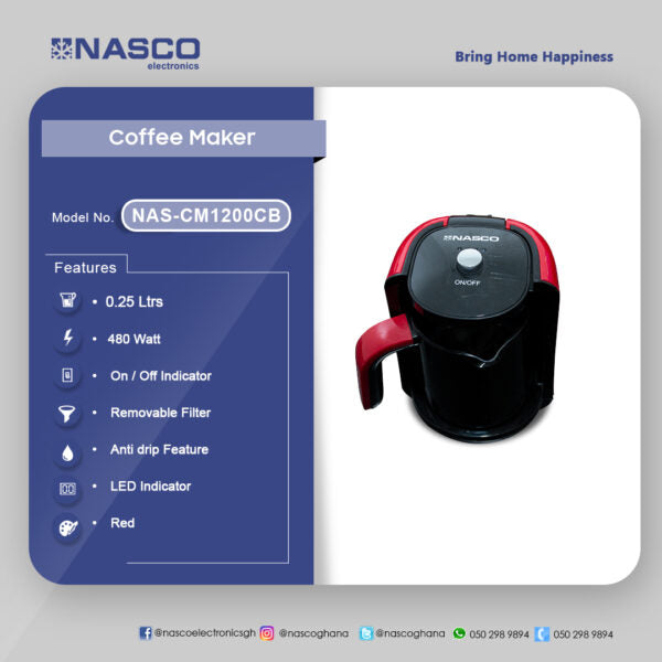 NASCO 0.25LTR COFFE MAKER NAS-CM1200CB