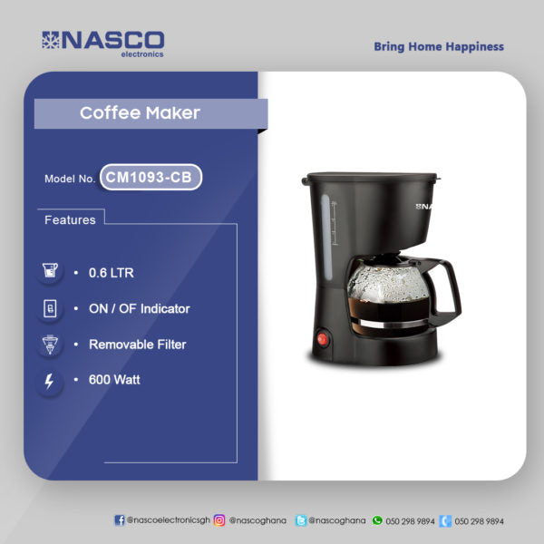 NASCO 0.5LTR COFFEE MAKER CM1093-CB
