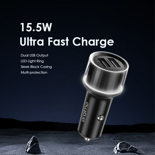 Oraimo Highway 15 15.5W Car Charger with 3-in-1 Cable