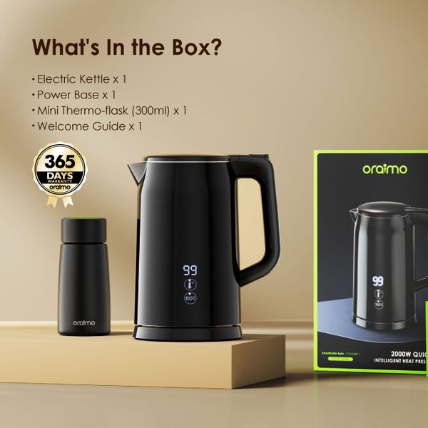 Oraimo SmartKettle Byte 2000W 304 Stainless Steel Electric Kettle