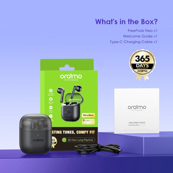 Oraimo FreePods Neo Half In Ear True Wireless Earbuds