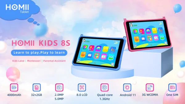 Homii Kids Tablet 32GB 2GB RAM 8.0'' - XBOOK KIDS 8S