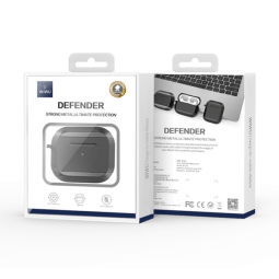 WIWU DEFENDER STRONG METAL ULTIMATE PROTECTION CASE FOR AIRPODS 3 – BLACK