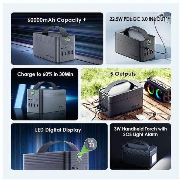 Oraimo PowerBox 600 60000mAh 22.5W Power Bank