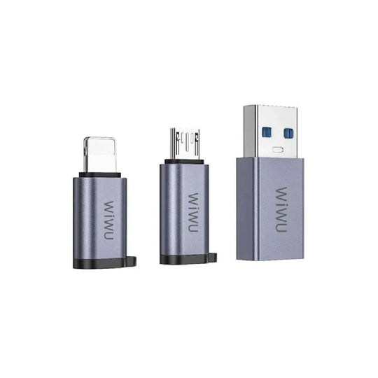 WiWU Concise 3-in-1 Adapter Pack Grey