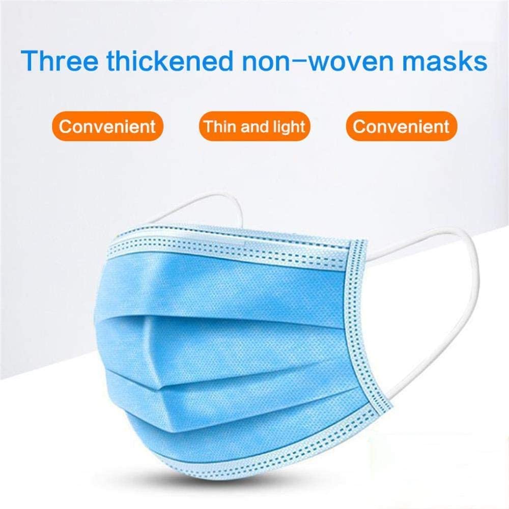 Disposable  Face Mask with Ear Loop 50 Count 3 Ply | Nose Allergy Dust Mask Filter Mask