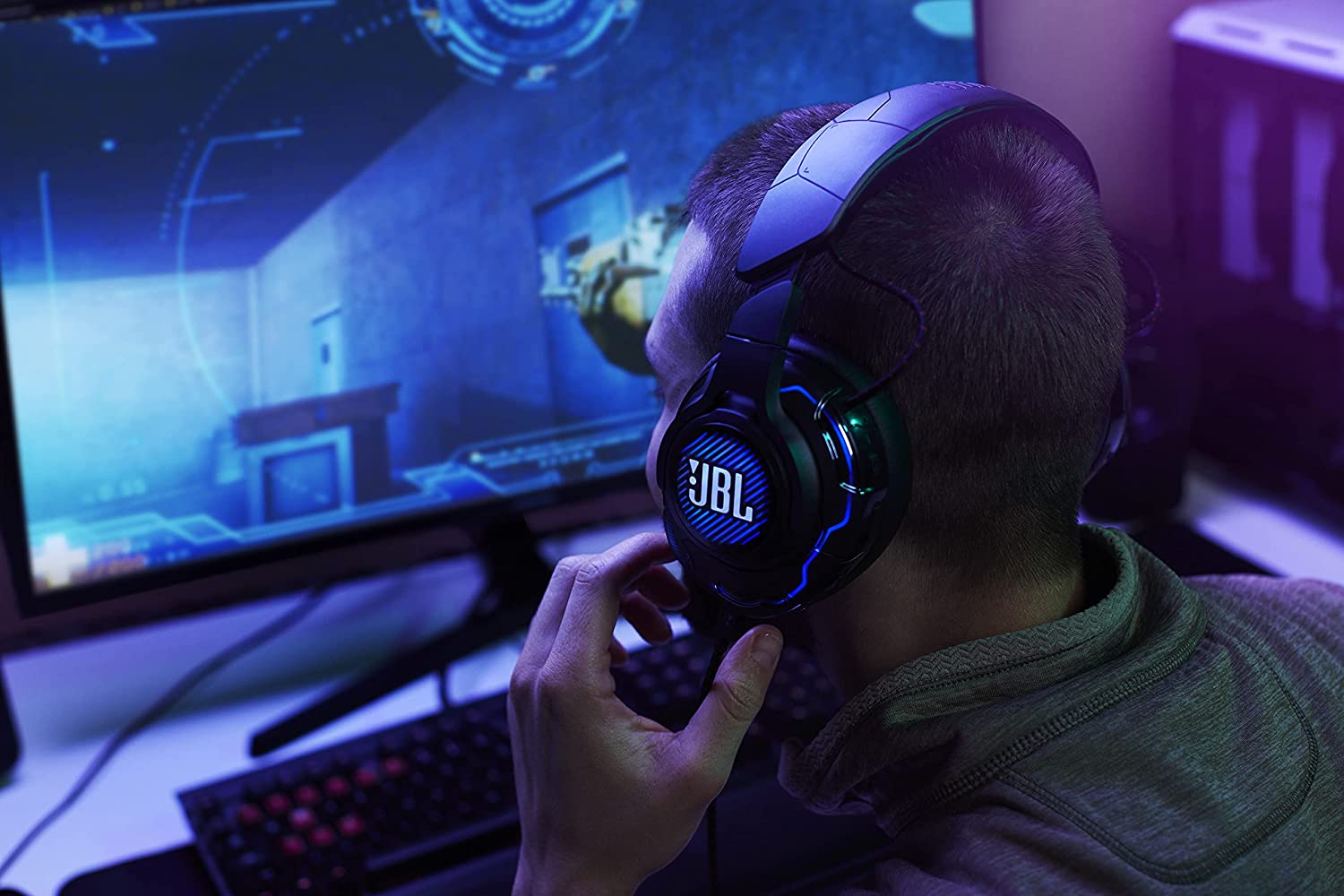 JBL Quantum ONE - Over-Ear Performance Gaming Headset with Active Noise Cancelling (Wired)