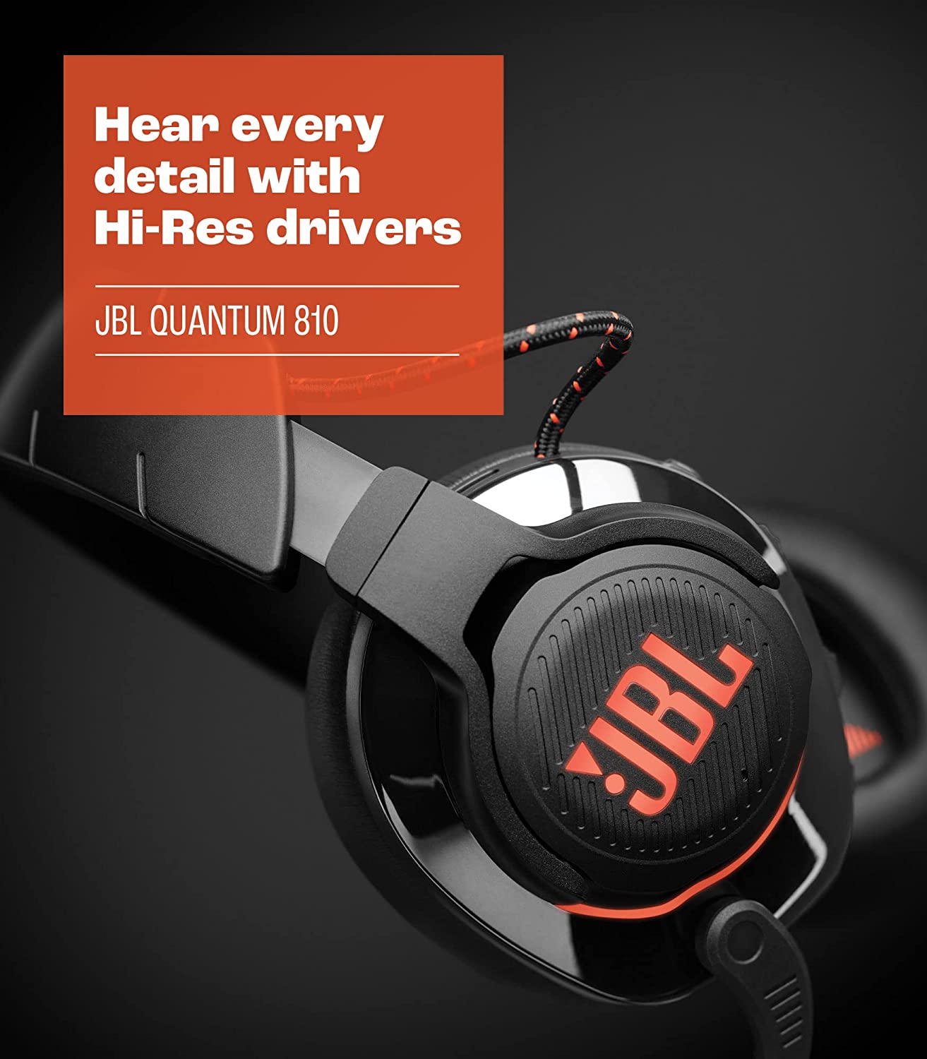 JBL Quantum 810 - Wireless Over-Ear Performance Gaming Headset with Noise Cancelling