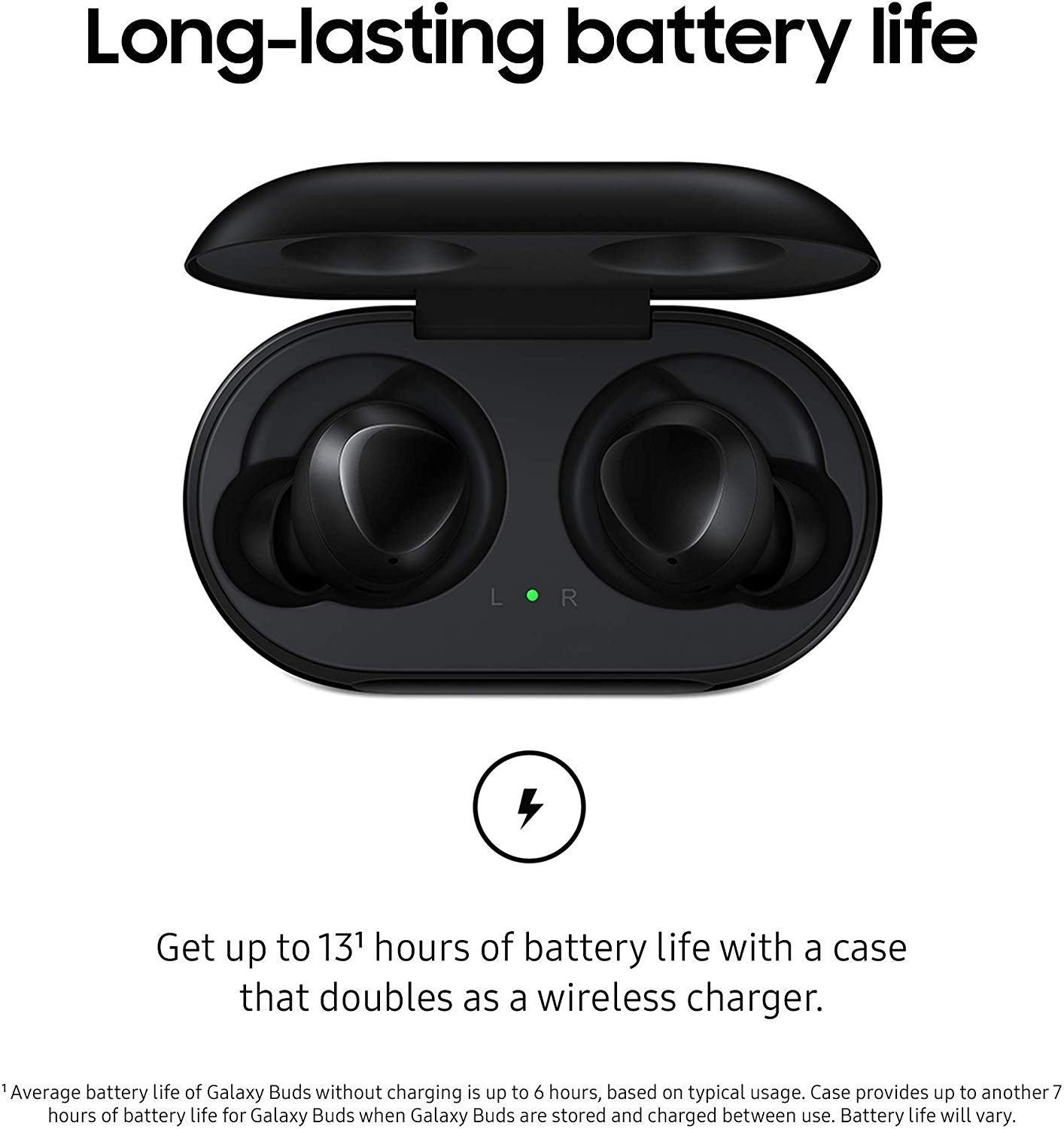 Samsung Galaxy Buds , Bluetooth True Wireless Earbuds (Wireless charging Case included)  Black